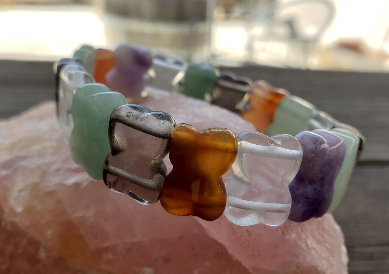 CHUNKY BRACELET MULTI – STONE TYPE 1 GEMSTONE STRETCHY BRACELET