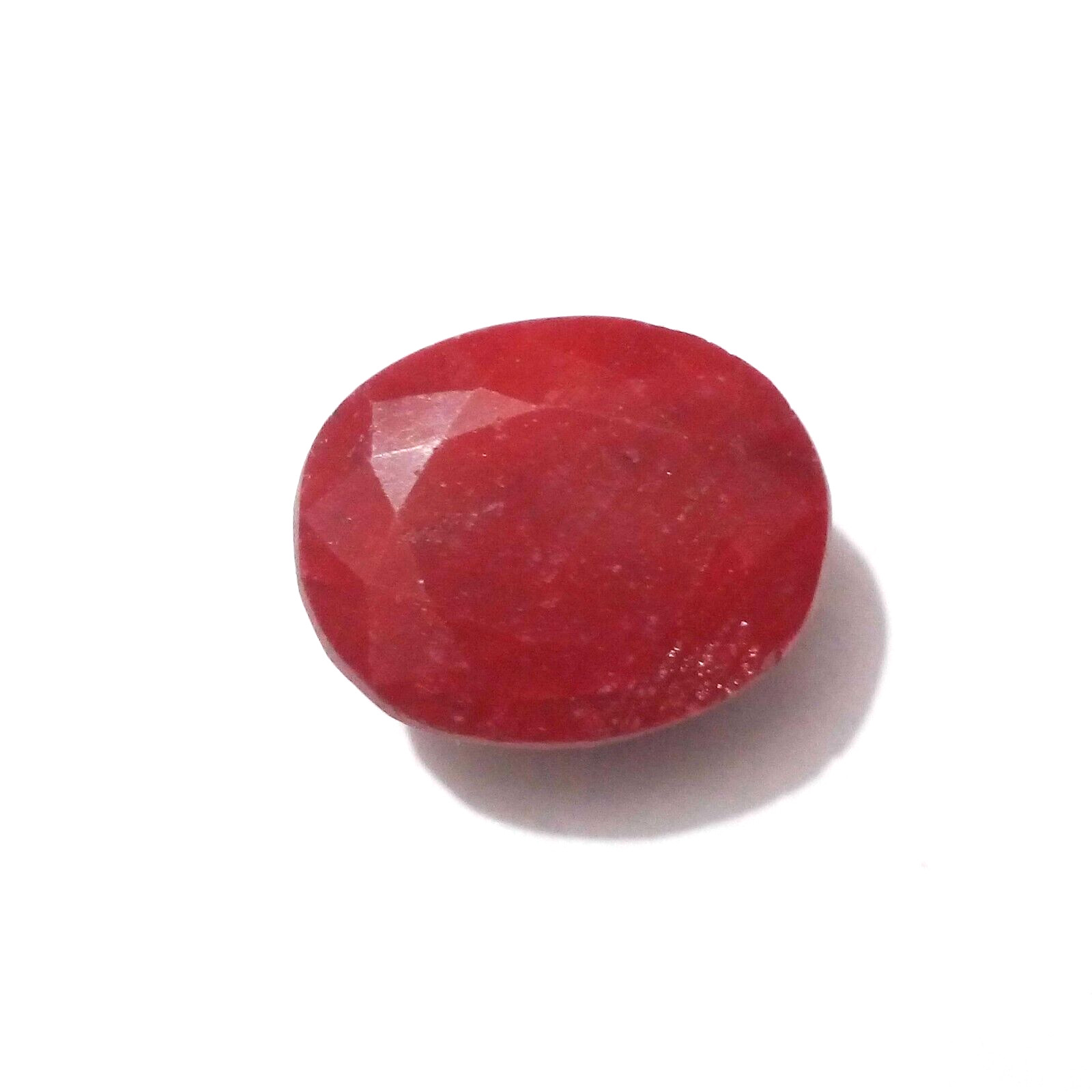 Beautiful Red Ruby Oval Shape 12.10 Crt Red Ruby Faceted Loose Gemstone