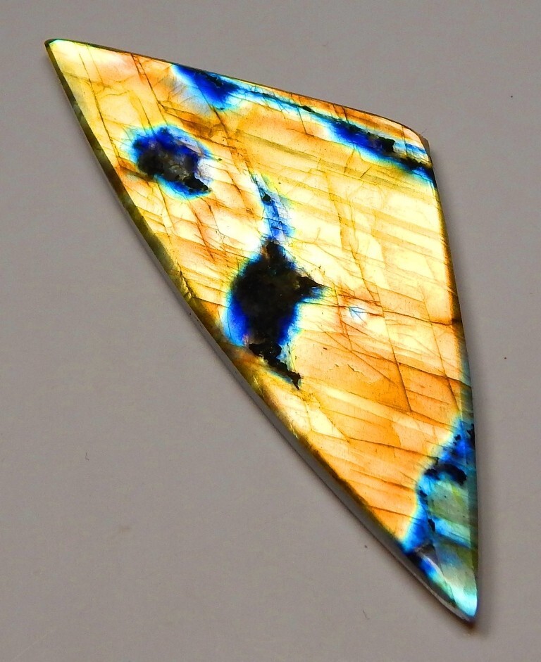Natural Labradorite Slab, 1.25″ – 9″ High Flash Polish Labradorite, Pick a Size