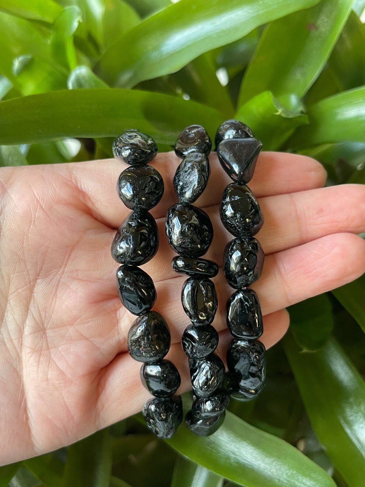 Black Tourmaline Nugget Bracelet, Genuine Black Tourmaline Bracelt,Wholesale Lot