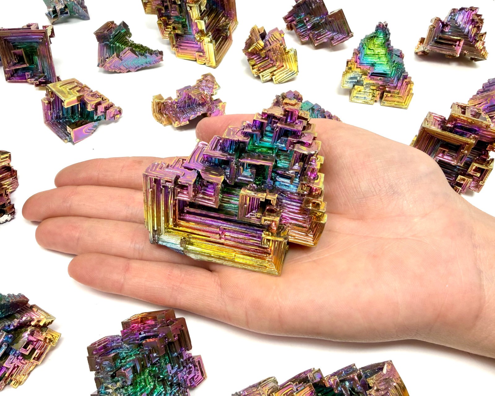 LARGE Bismuth Crystals / Iridescent Rainbow Bismuth Specimens – Choose Size
