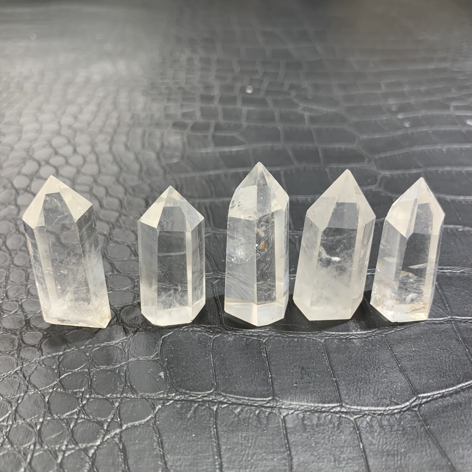 20pc natural mini clear quartz obelisk crystal wand point healing random