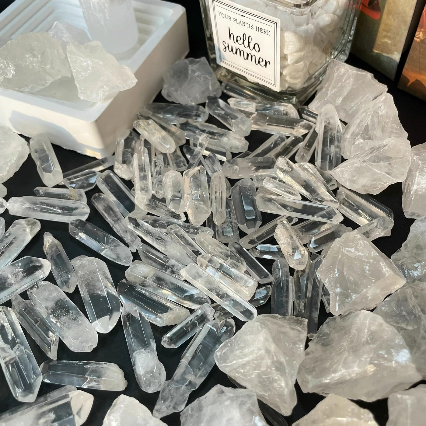 DUQGUHO Clear Quartz Crystals Points Bulk Healing Crystal Stones Irregular Shape