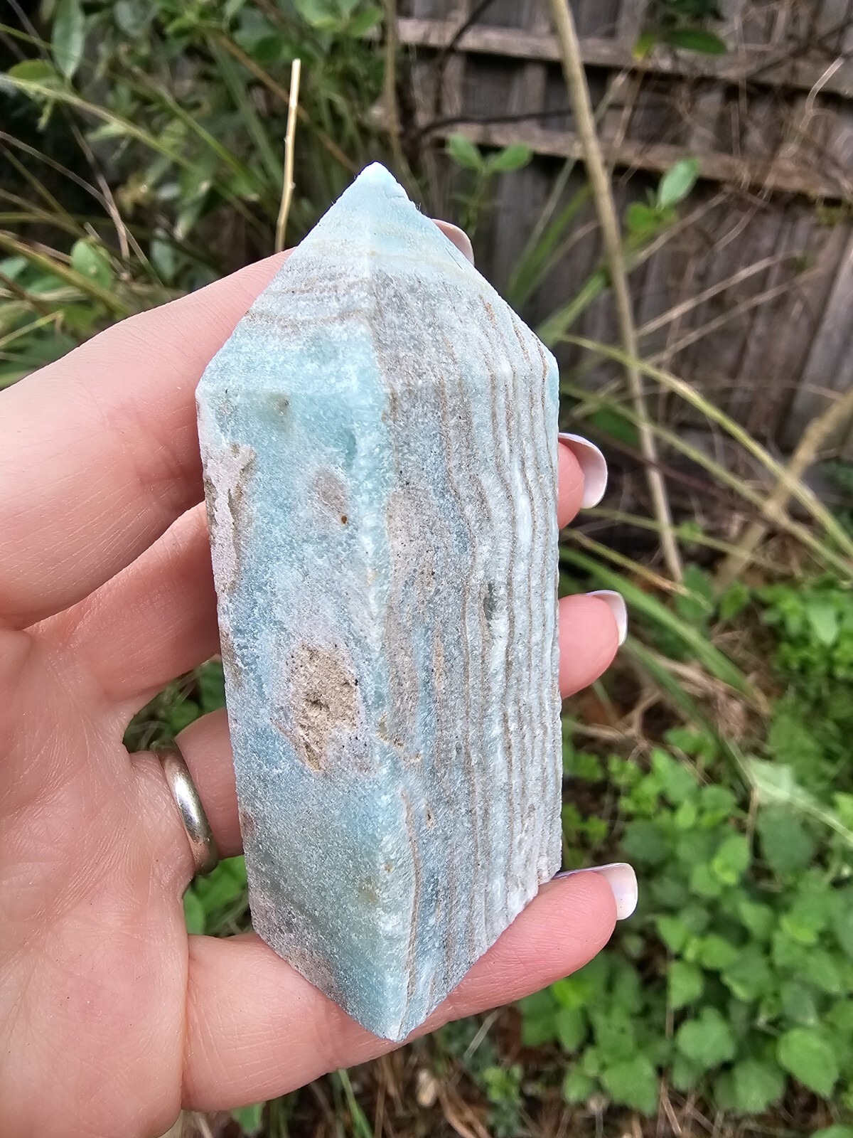 Blue Hemimorphite Tower Point Healing Harmony Calming Truth Activation 7.8cm