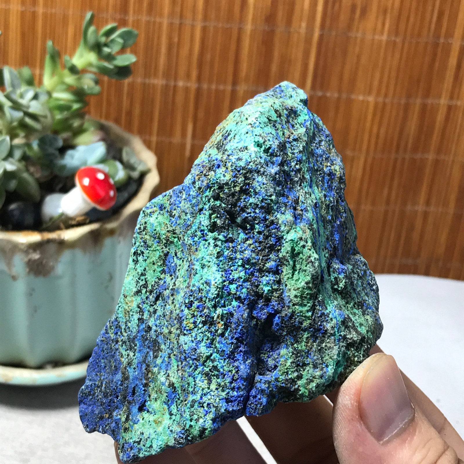 219g Natural Azurite/Malachite gemstone Rough original Crystal Specimen A6538