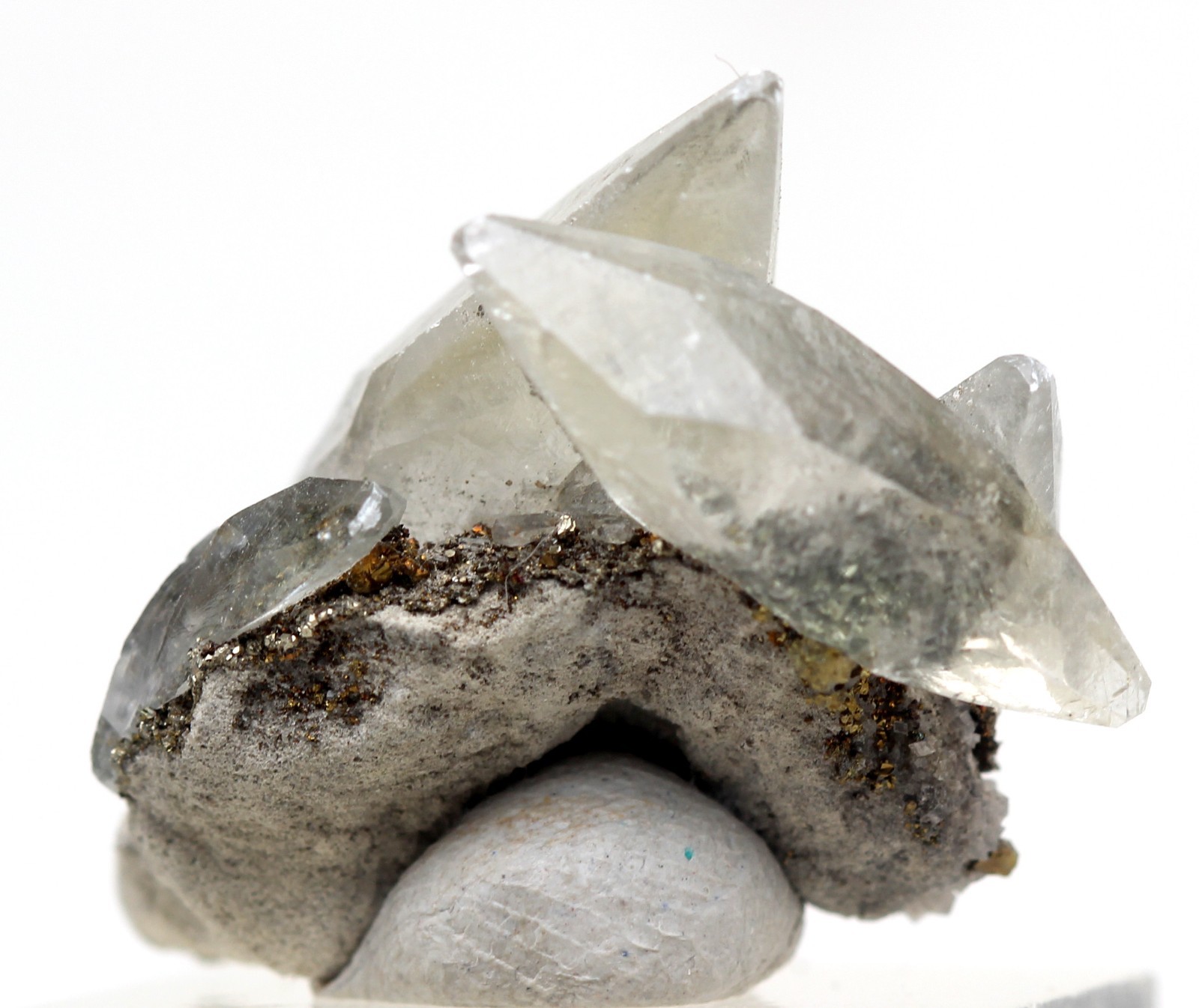 Stellar Beam CALCITE Dogtooth Chalcopyrite Crystal Mineral Specimen Cluster