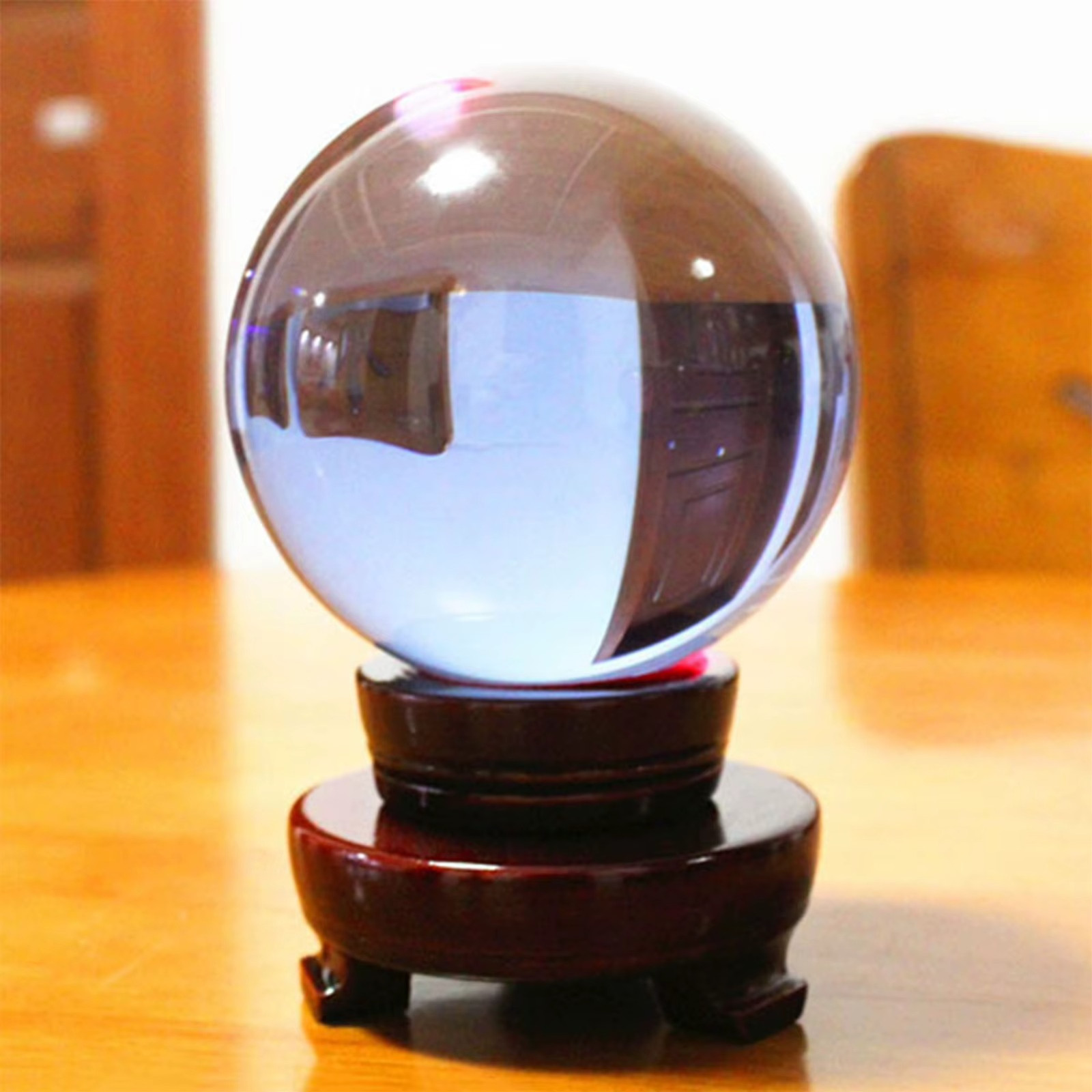 20/50mm K9 Clear Photography Crystal Ball Sphere Decoration Lens Photo + Stand