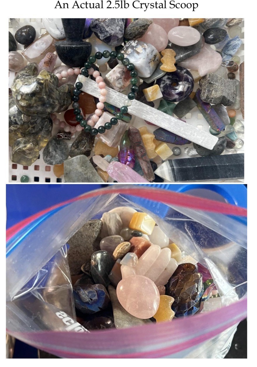 Crystal Lucky Confetti Scoop – 2.5 lb scoop also comes with 1–2 mystery items