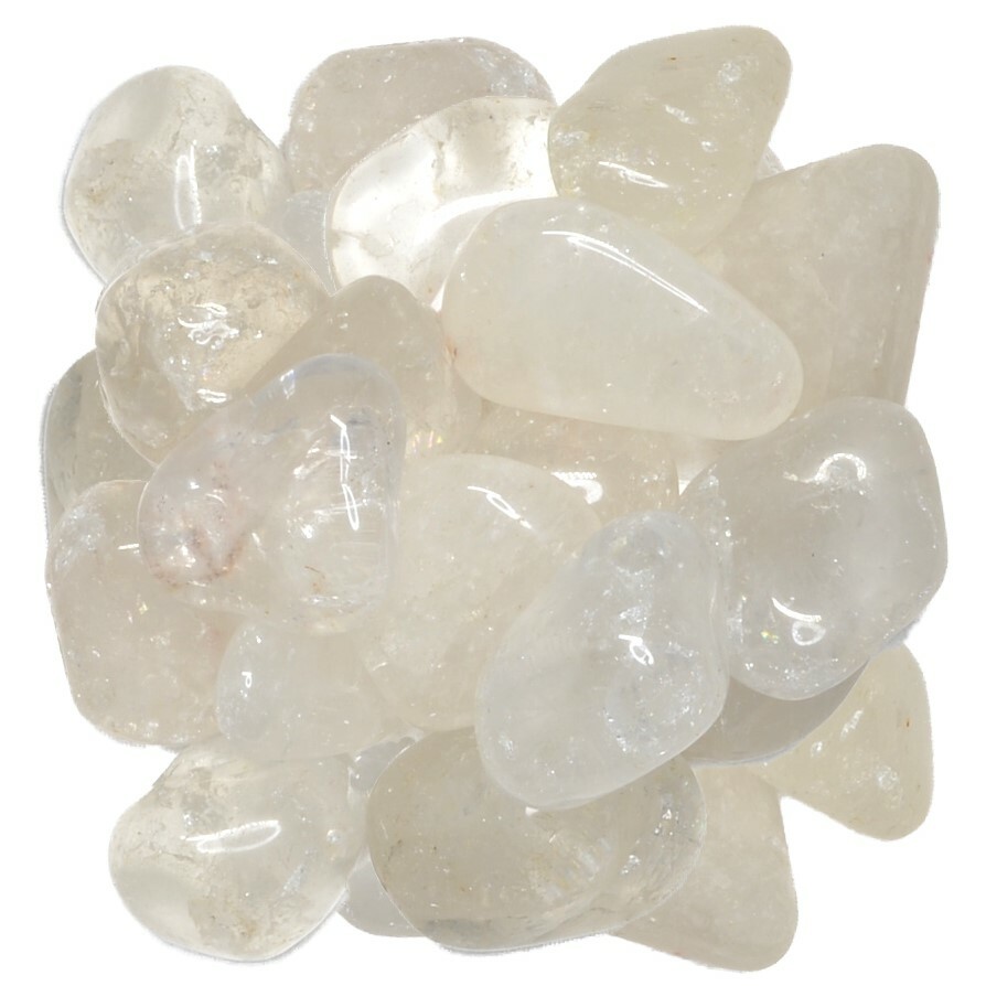 1 lb Crystal Quartz Tumbled Stones – Grade 2 – Large – 1.5″ to 1.75″ Avg.