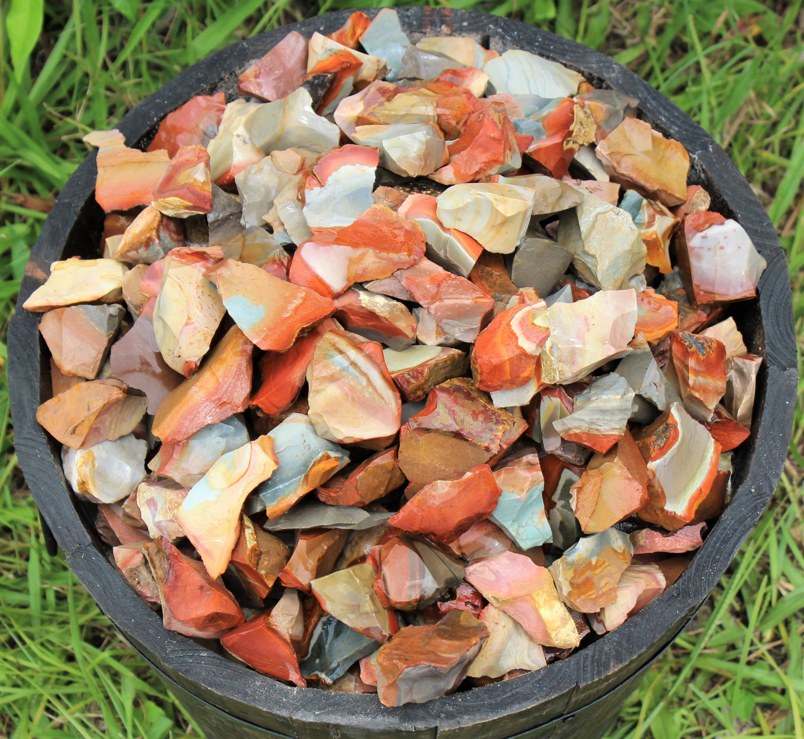 4 oz Polychrome Jasper Rough Natural Stones: ‘A’ Grade Raw (Desert Jasper)