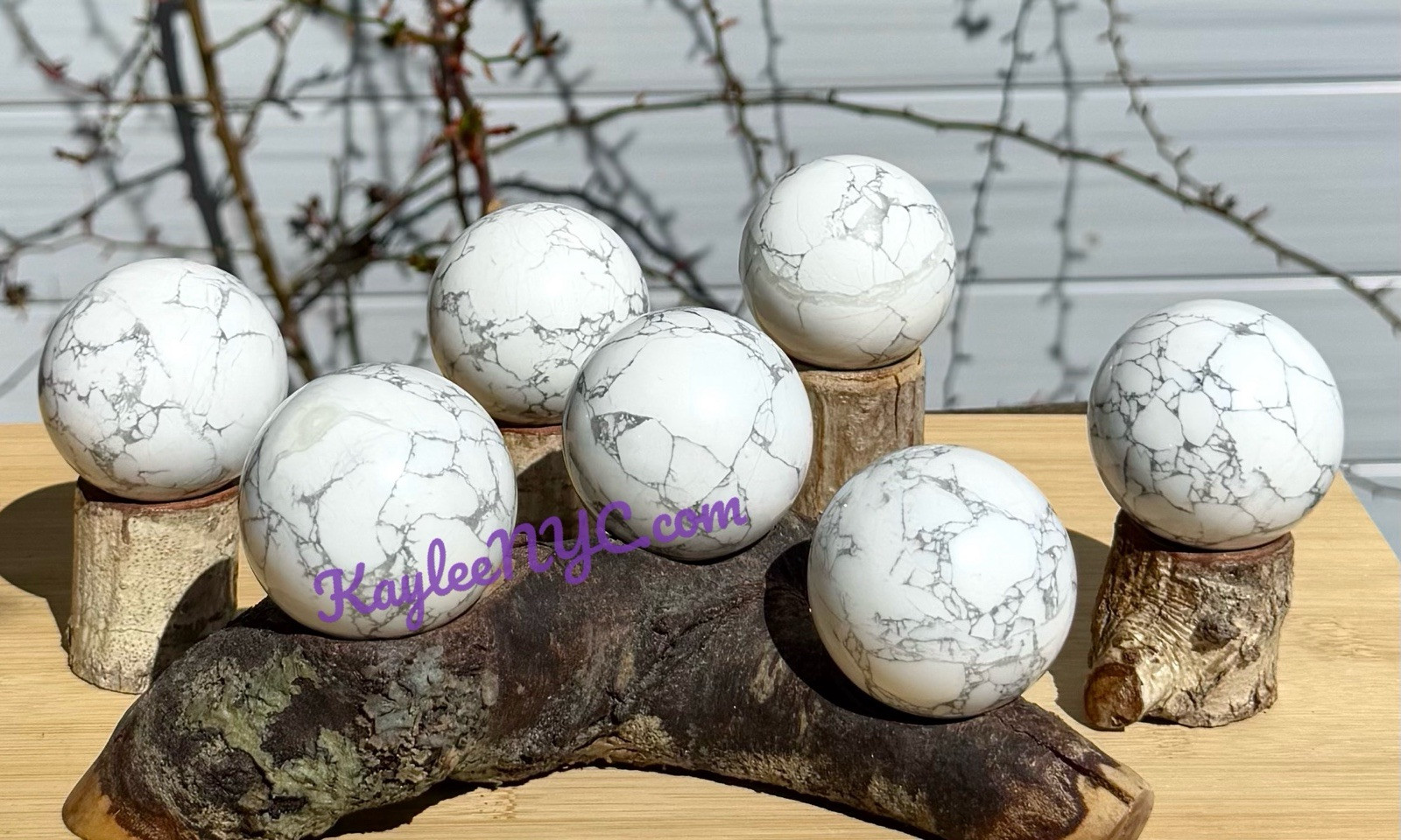 Wholesale Lot 7pcs Natural Howlite Sphere Crystal Ball Healing Energy