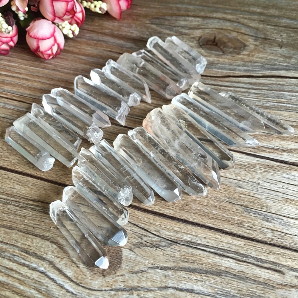200g Tibet small Lot Natural Clear Quartz Crystal Points Wand Specimen US Fast