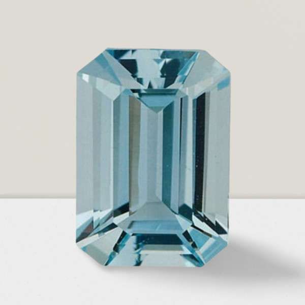 Aquamarine Octagon Cut Gemstone 2 Cts – 9×7 mm Lustrous Loose Gem