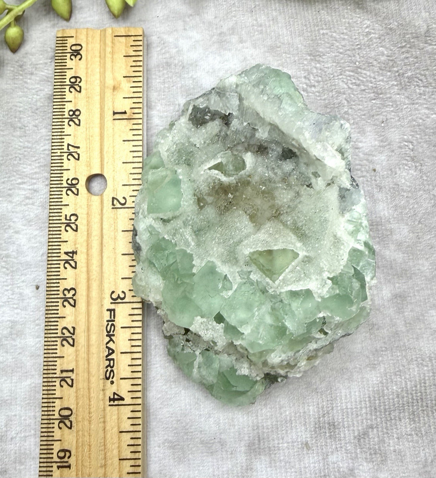Crystal 233g Quartz Sugar Green Fluorite Cube Specimen Mineral Cluster UV React