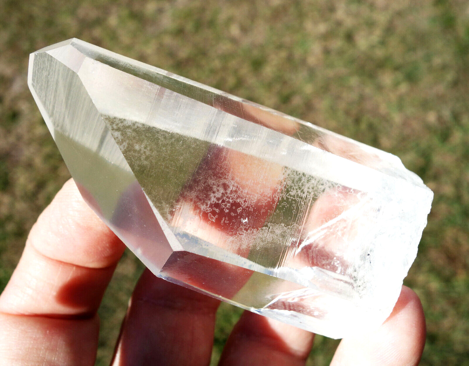 Water Clear COLOMBIAN LEMURIAN Quartz Natural Crystal Point Large Key Columbian