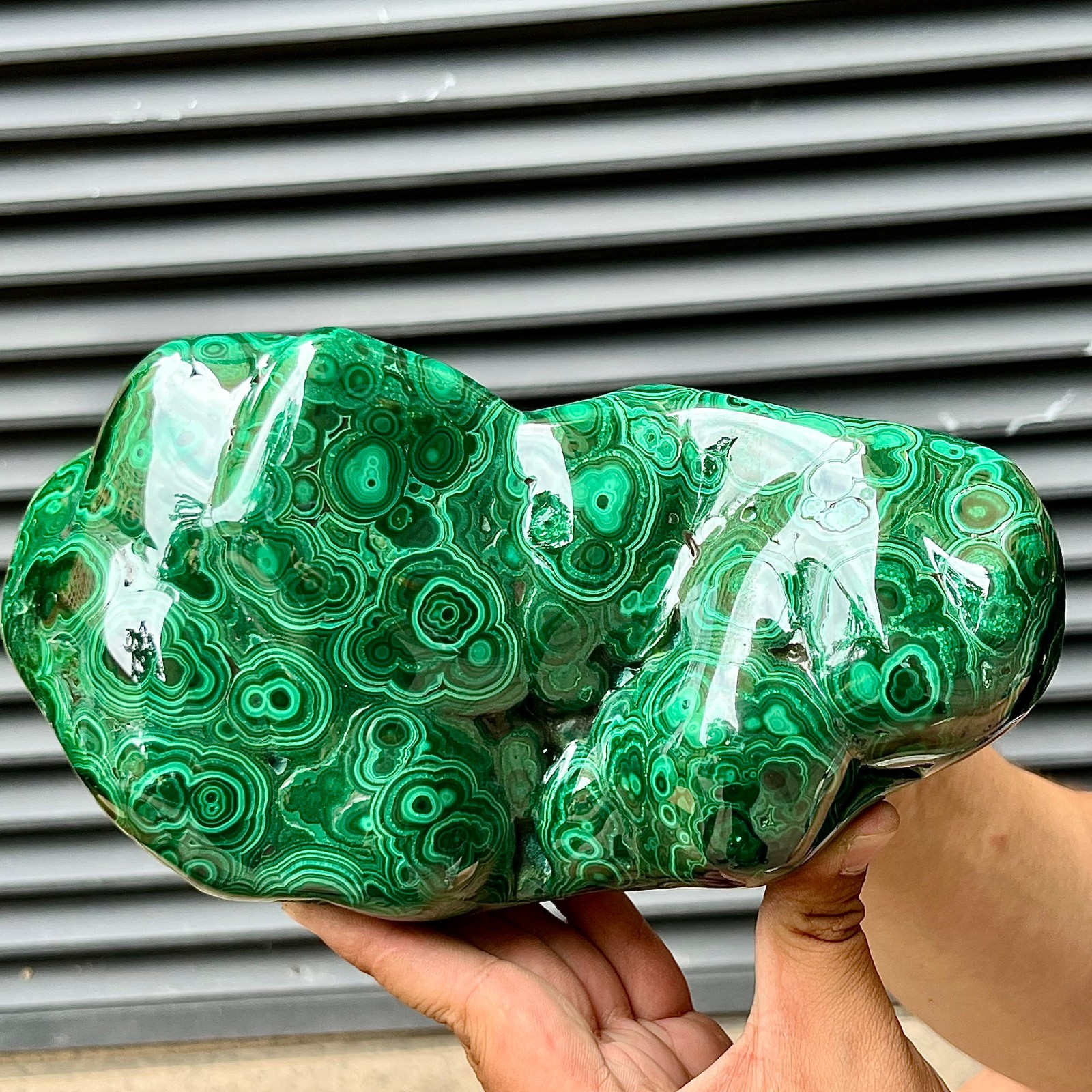 Malachite Polished Stone Natural Green Crystal Gemstone Home Office Art 6.6 lb