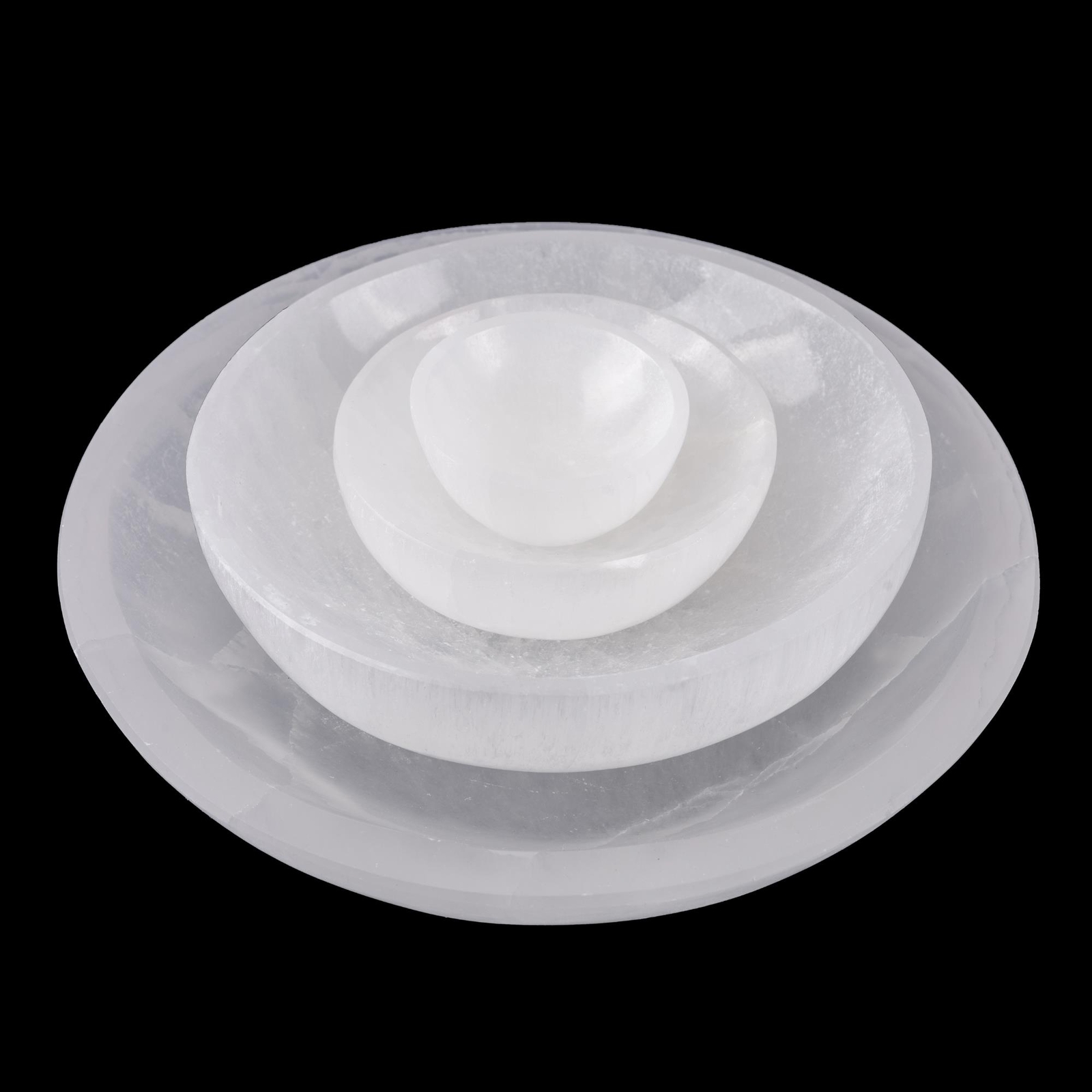 Selenite Bowl, Cleansing Selenite Crystal Holder, Spiritual Gift – 4 Sizes