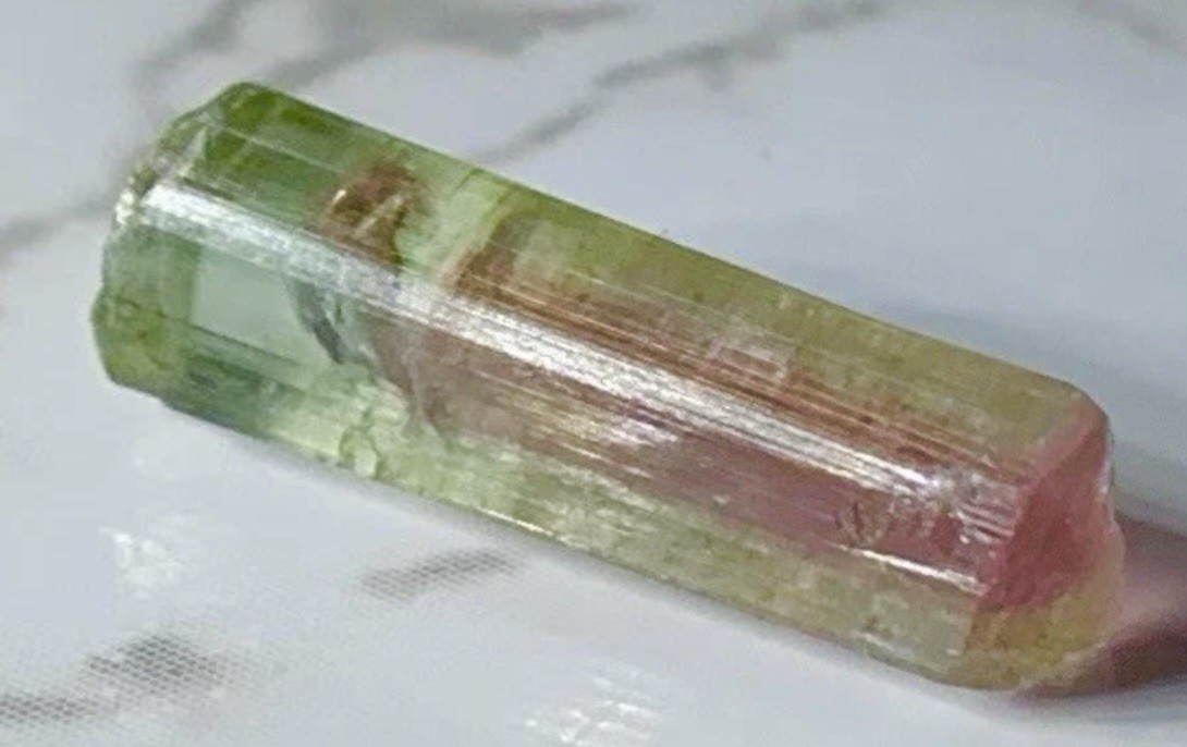 Untreated Rare Natural Watermelon Tourmaline Crystal Raw Rough Specimen