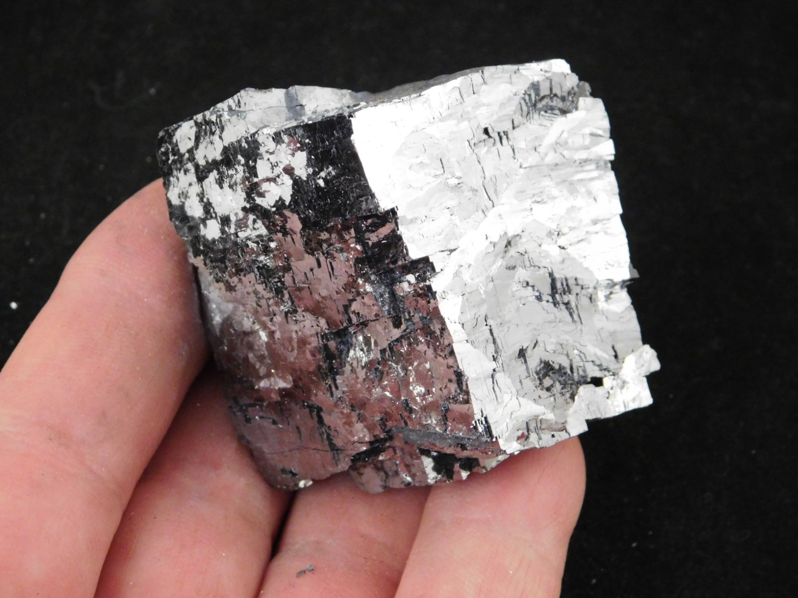 Big! Super Heavy! Stepped GALENA Crystal CUBE 100% Natural Missouri 413gr