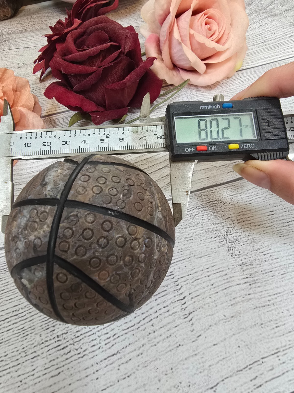 Large Agate Basketball Crystal Sphere 69-80mm Unique Crystal Collectable Natural