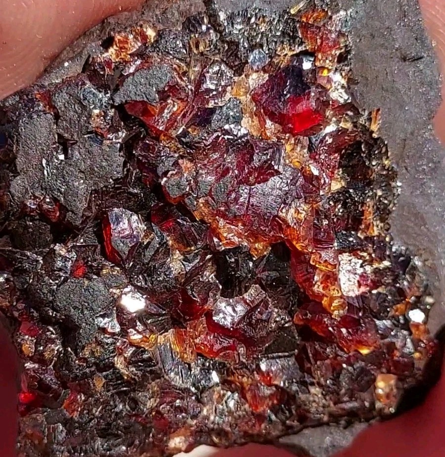 ULTRA RARE GEM RHODOCHROSITE ON MATRIX N’Chwaning I Mine, KMF, South Africa