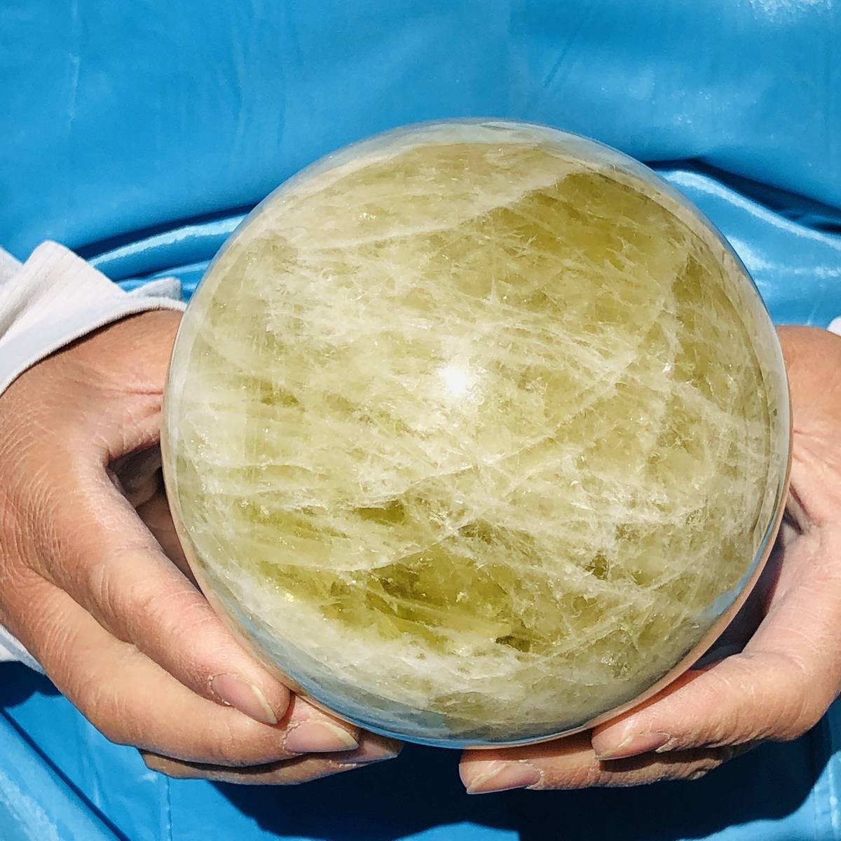 4.51LB Natural Yellow Crystal Ball Quartz Yellow Crystal Ball Healing