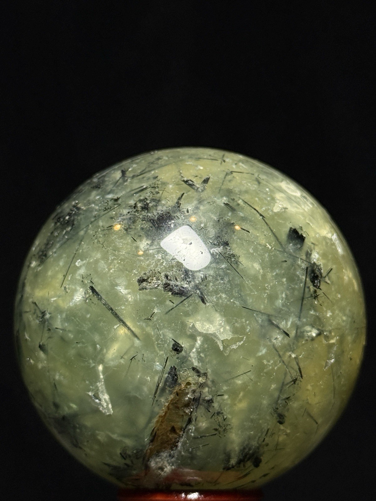 67mm PREHNITE EPIDOTE SPHERE 💚449g Green Mineral Reiki Chakra Gem Witch Crystal