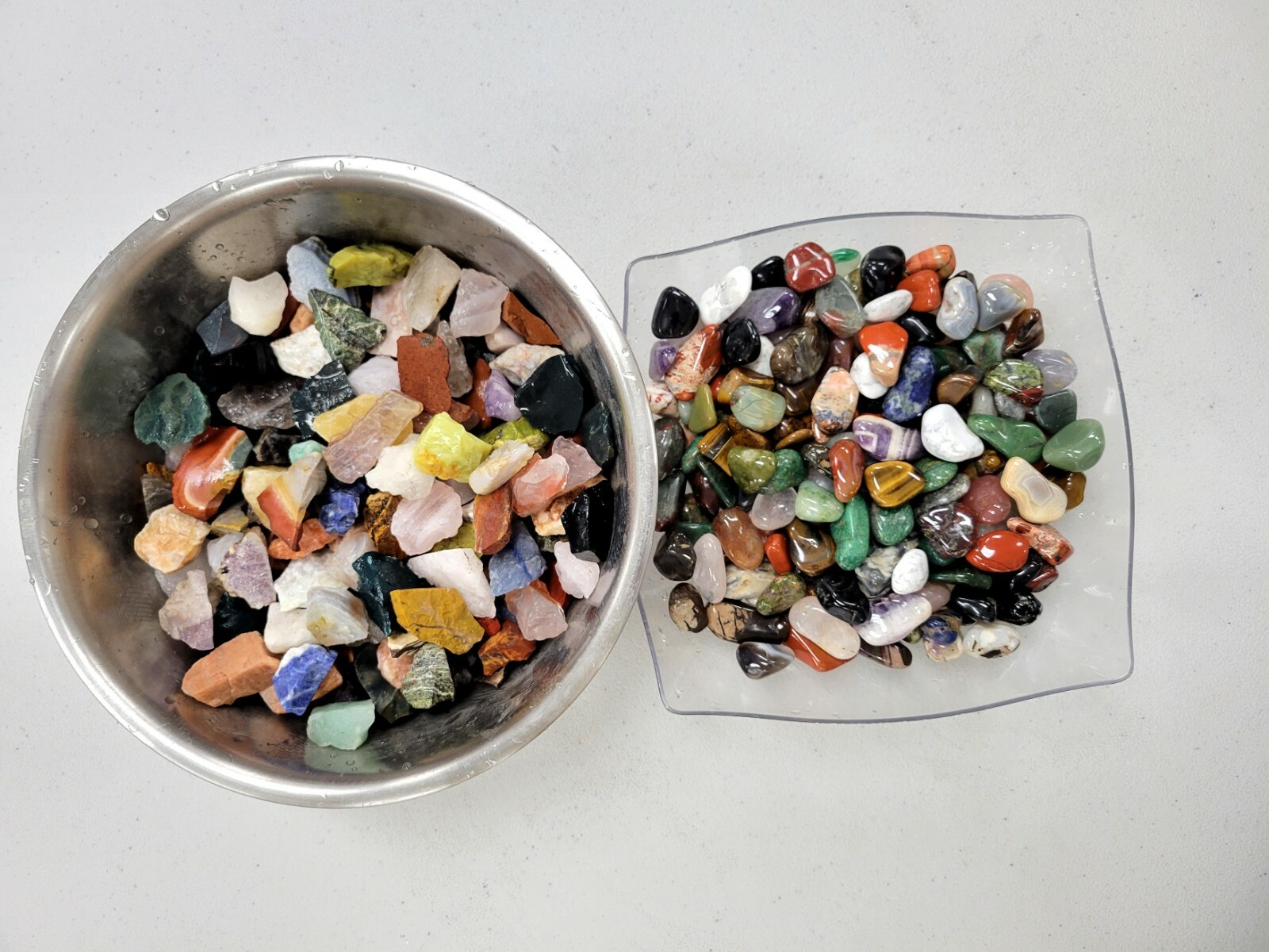 Rough & Tumbled Crystals Mix, Assorted Natural Gems Stones Confetti Crystal Lot