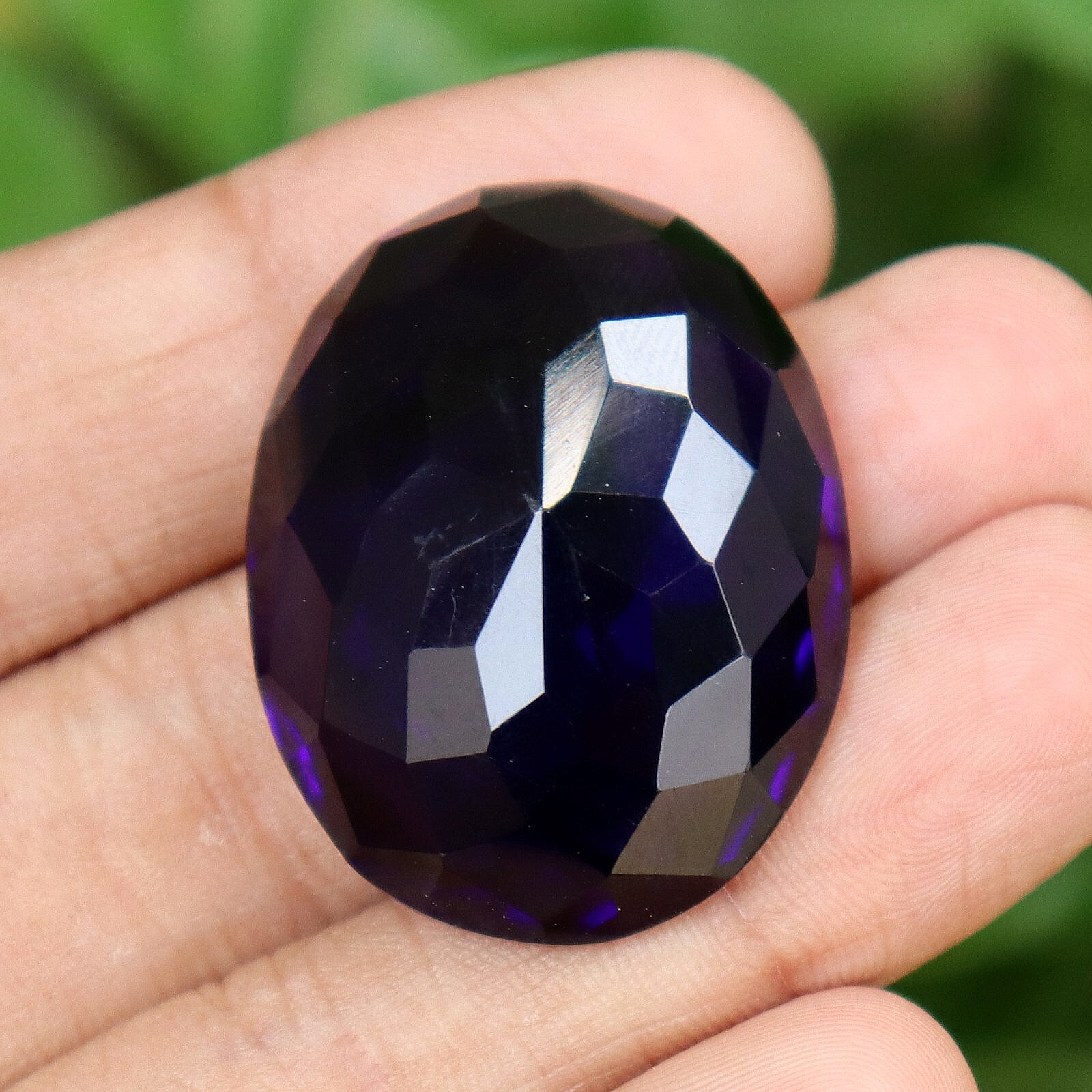 Oval Shape 76.05 Ct Certified Loose Gemstone Purple Amethyst Natural Gemstone