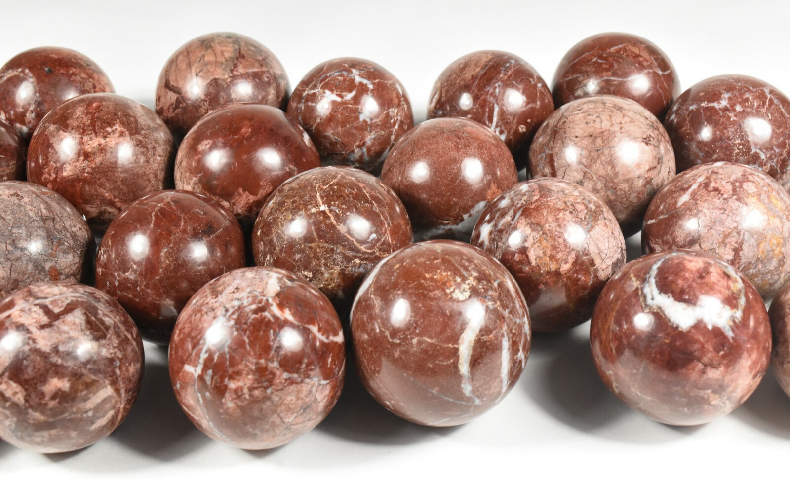 49mm Deep Red Brecciated Jasper Sphere Polished Gemstone Crystal Ball Peru (1PC)