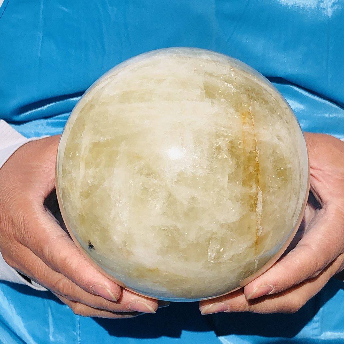 6.04LB Natural Yellow Crystal Ball Quartz Yellow Crystal Ball Healing