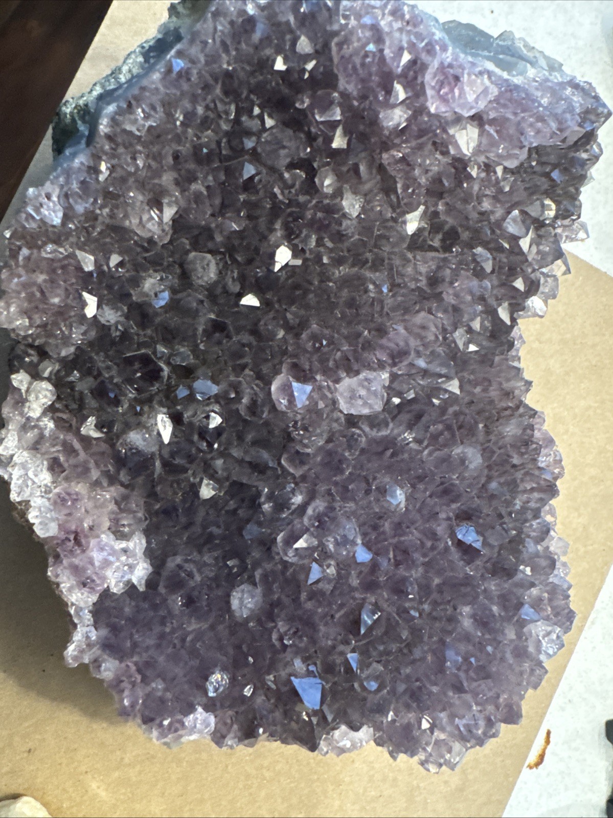 Large 5 lb Natural Amethyst Cluster Geode – Deep Purple Crystal Display Piece