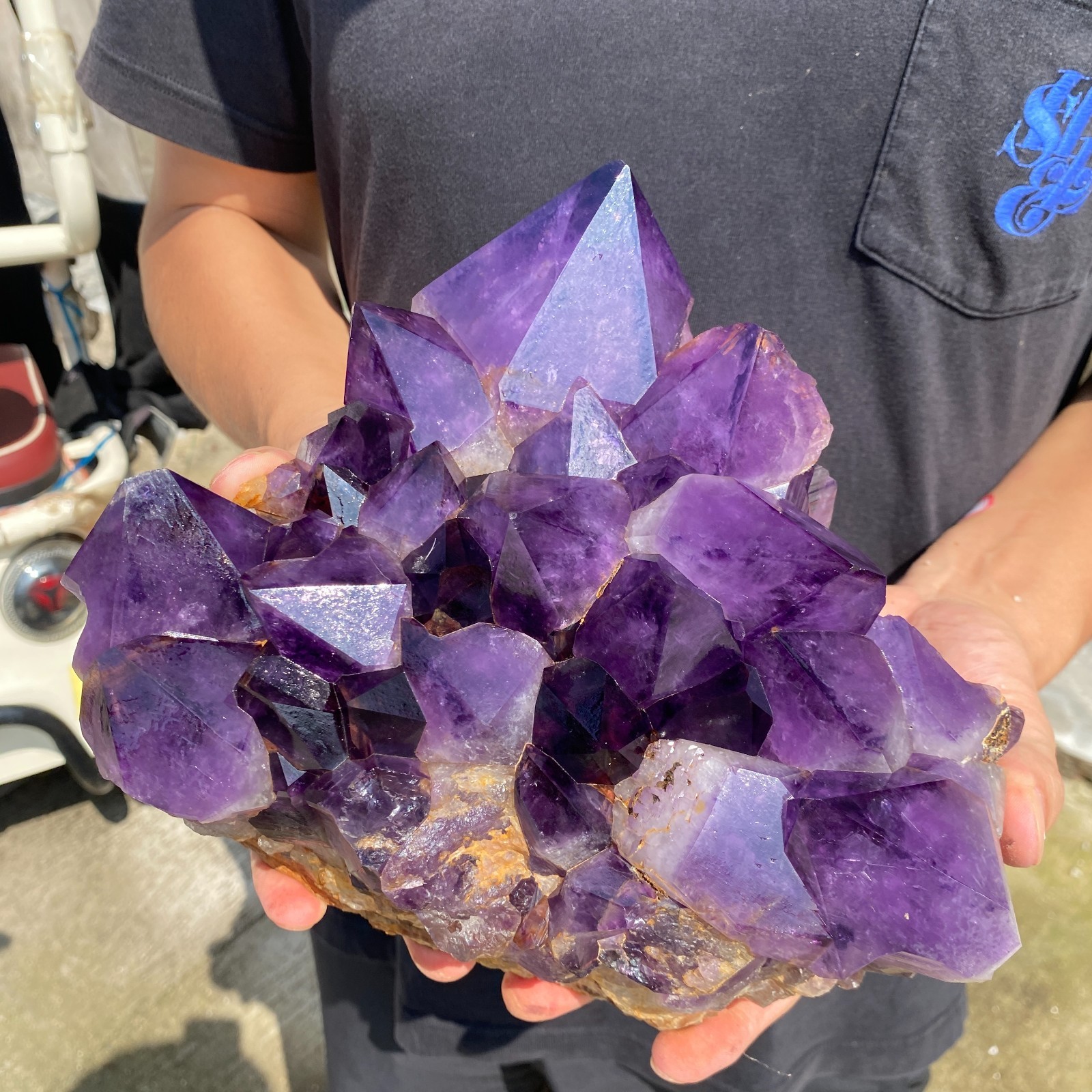 11.6LB Natural Amethyst geode quartz cluster crystal specimen Healing Specimen