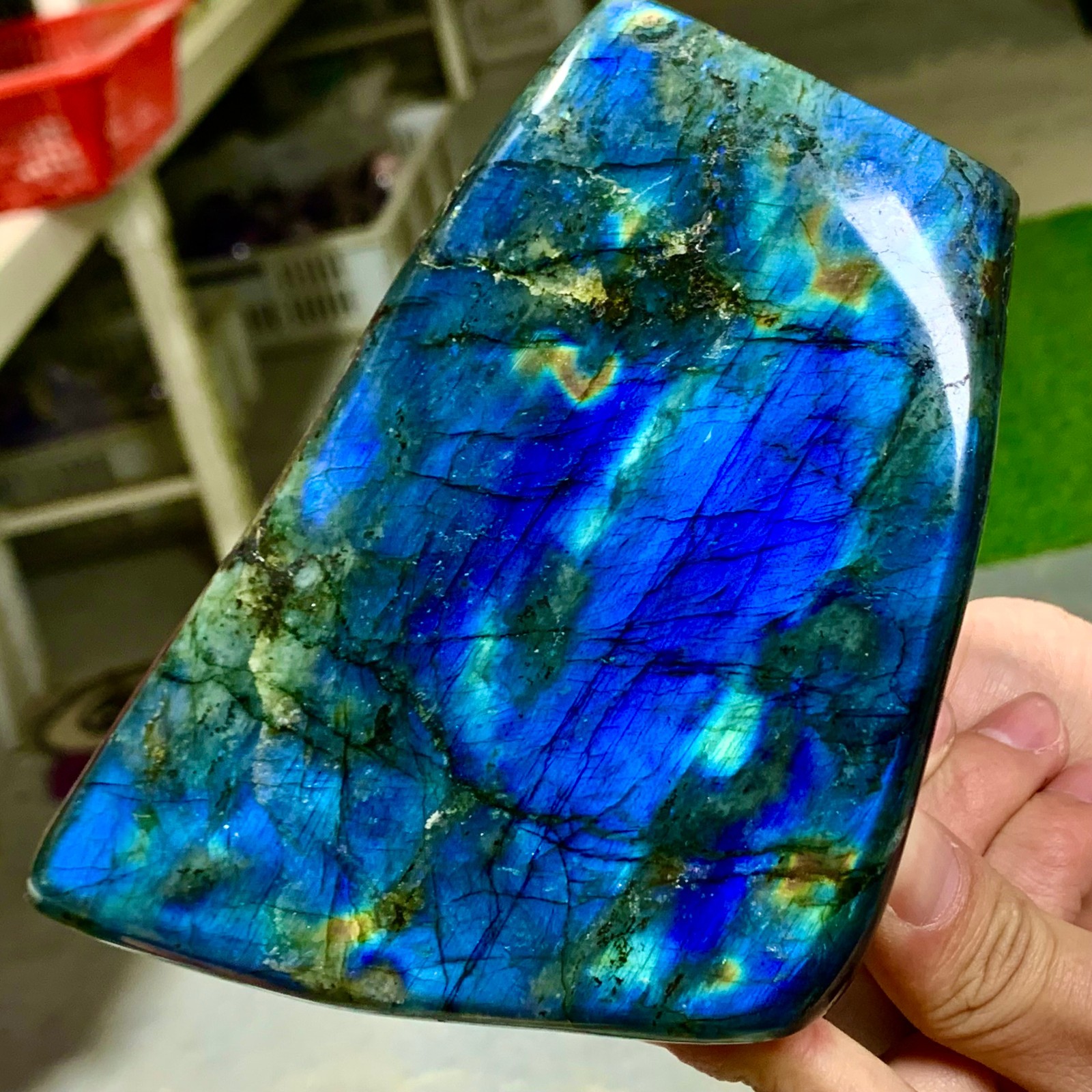 2.93LB Natural Gorgeous Labradorite QuartzCrystal Stone Specimen Healing