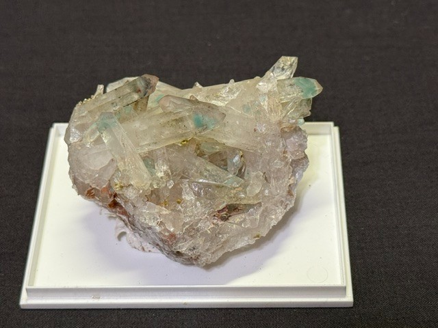 SEE VIDEO: RARE AJOITE INCLUDED QUARTZ CLUSTER, MESSINA MINE ,SOUTH AFRICA