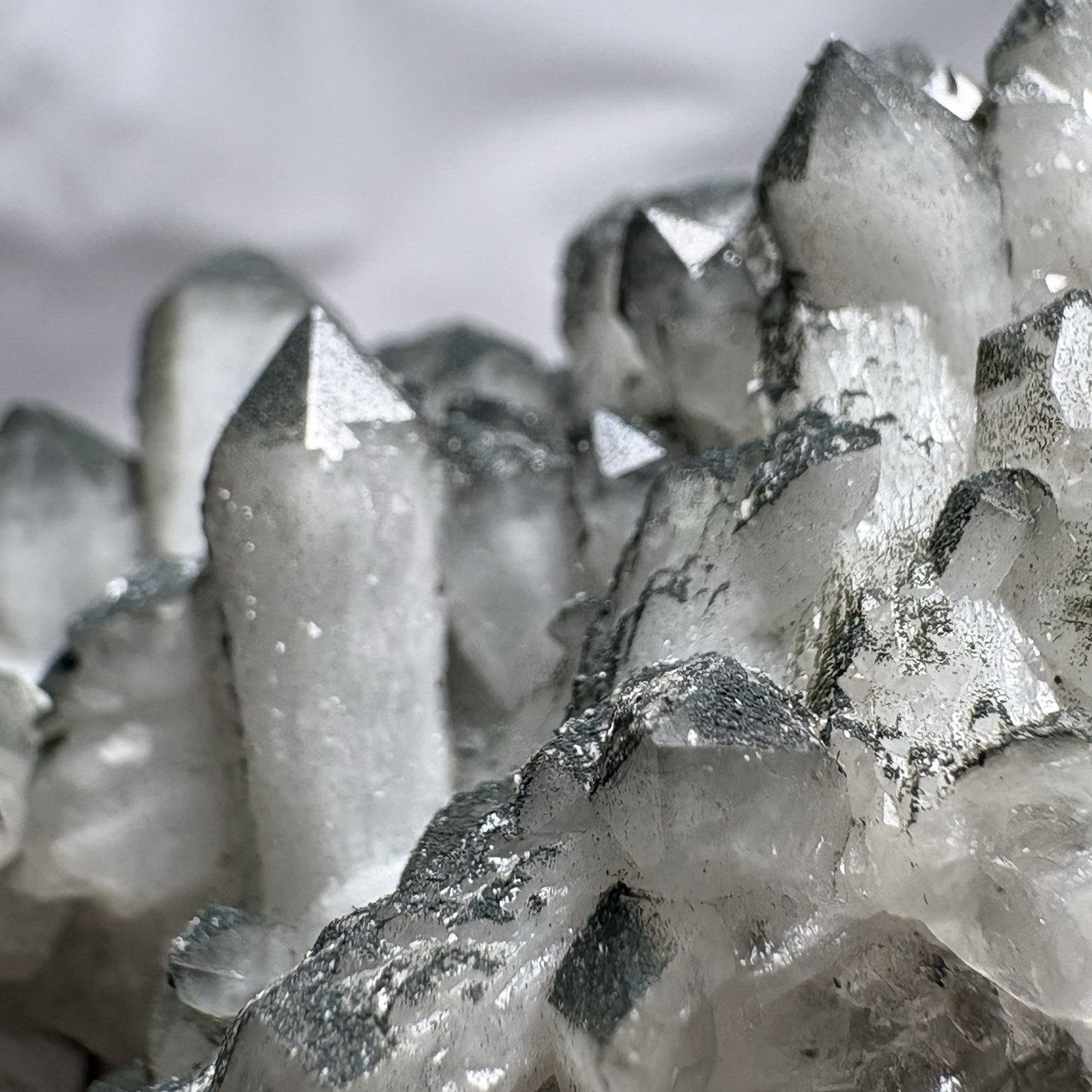 Natural Chlorite Quartz w/ Fluorite Cluster Specimen Inner Mongolia Specimen