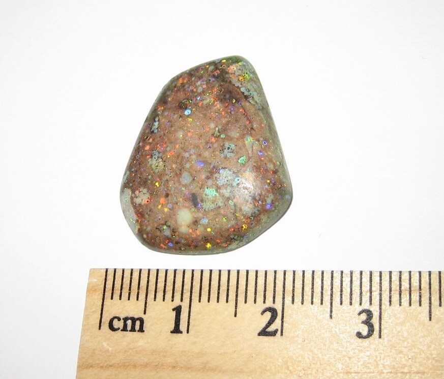 24mm x 20mm POLISHED NATURAL FREE FORM BOULDER OPAL CRYSTAL CABOCHON ~ 14cts *A1