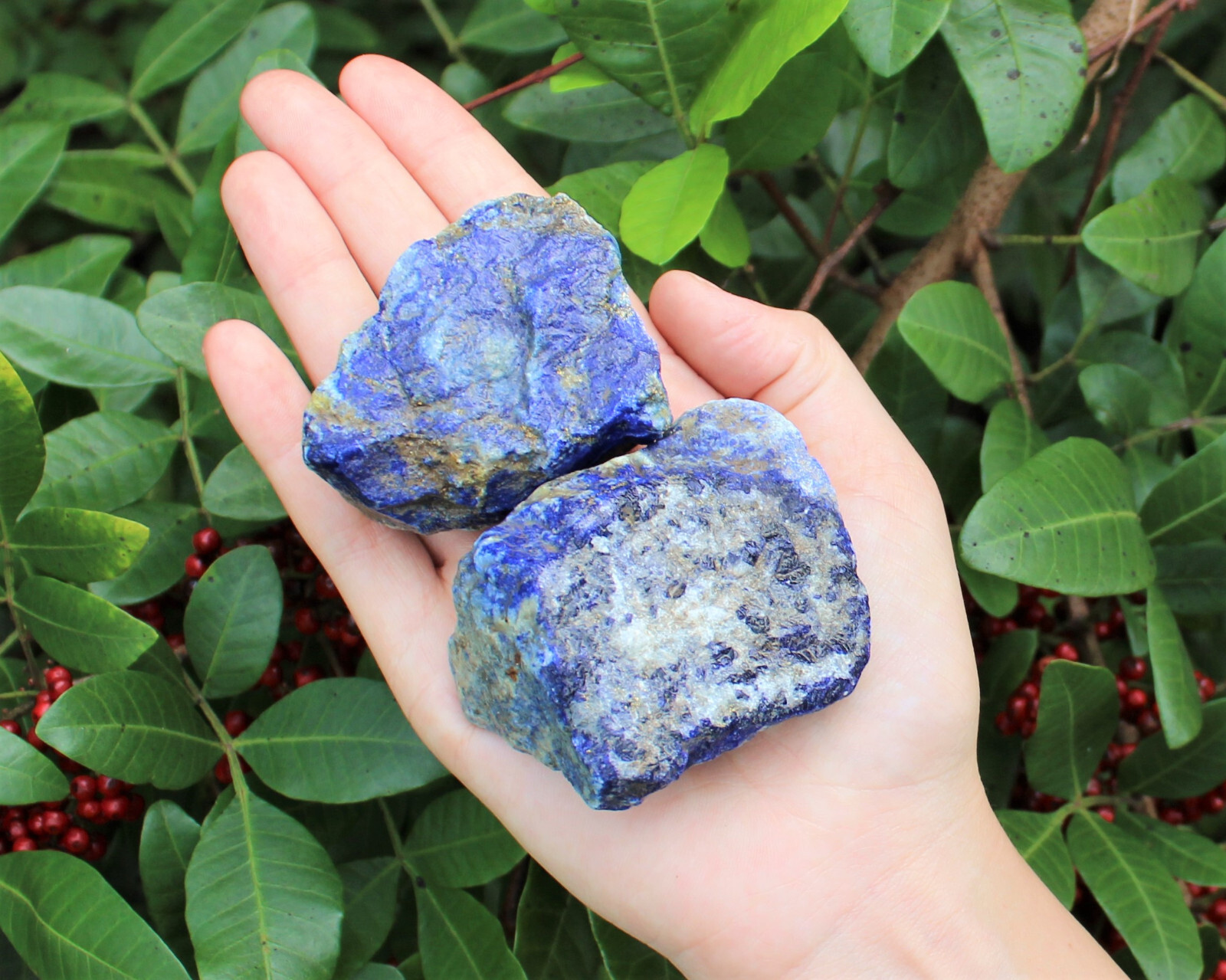 LARGE Rough Lapis Lazuli Chunks, 2″ – 3″ (Blue Raw Crystal Gemstone Specimen)