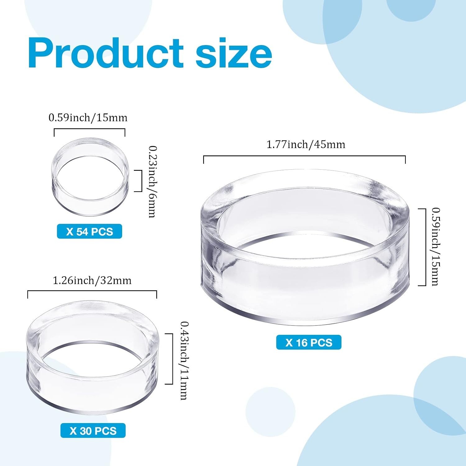 Amyhill 100 Pcs Crystal Sphere Stand Acrylic Sphere Stand Clear Plastic Single E