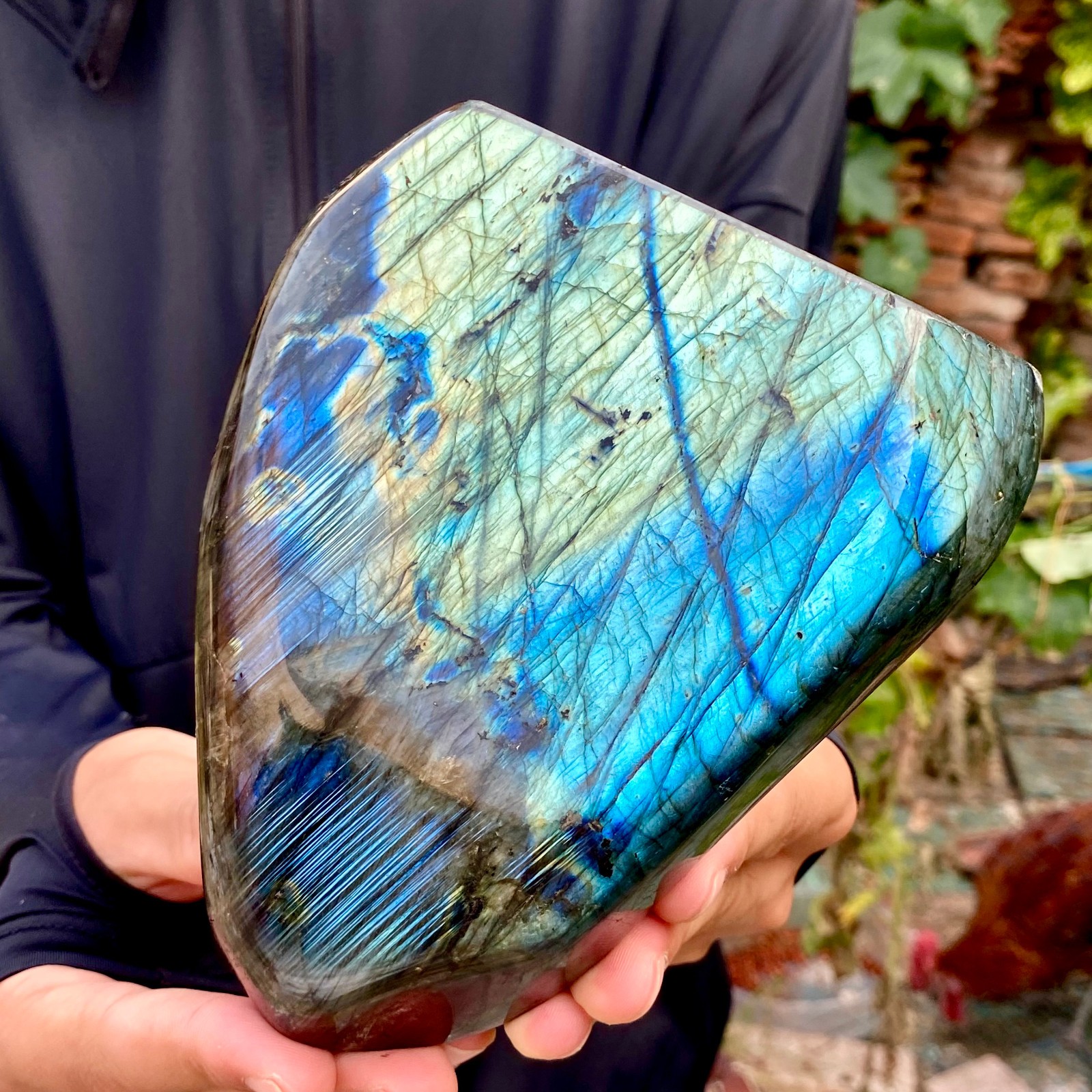 3.2LB Natural Gorgeous Labradorite Quartz Crystal Stone Specimen Healing