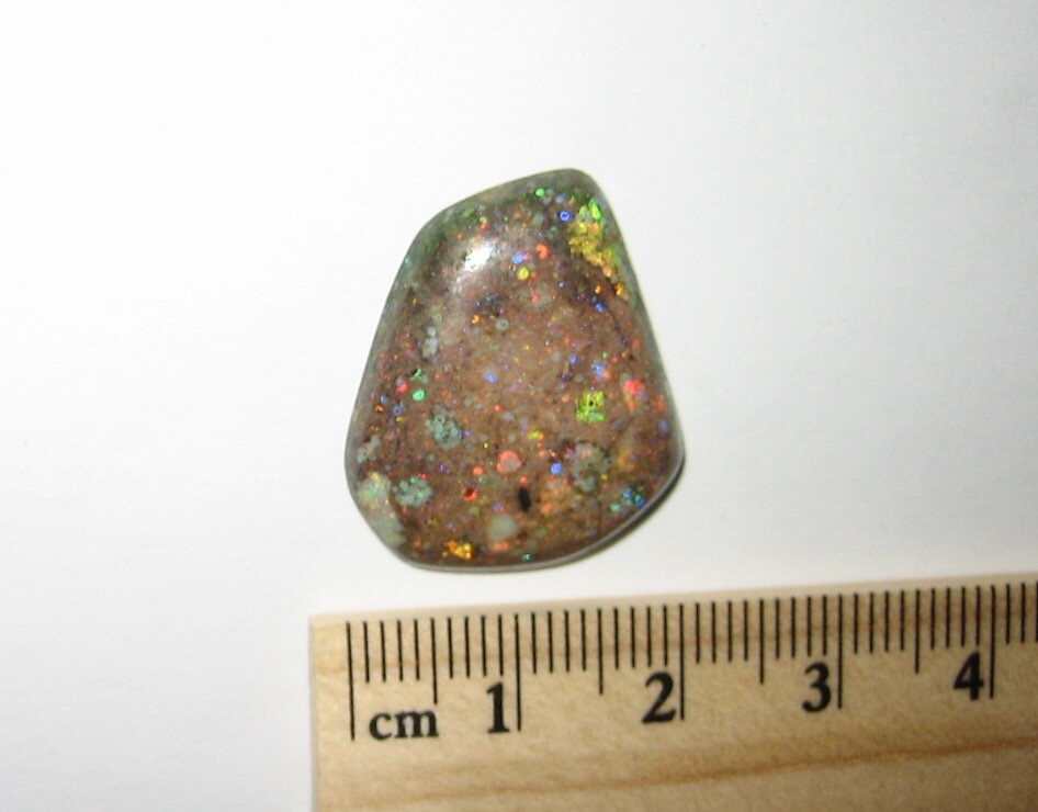 24mm x 20mm POLISHED NATURAL FREE FORM BOULDER OPAL CRYSTAL CABOCHON ~ 14cts *A1