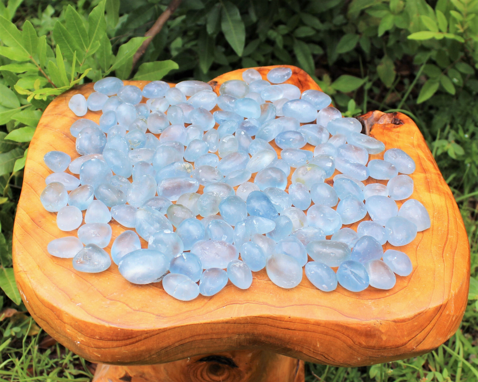 3 Medium Blue Celestite Tumbled Stones (Crystal Healing Rare Gemstone Celestine)