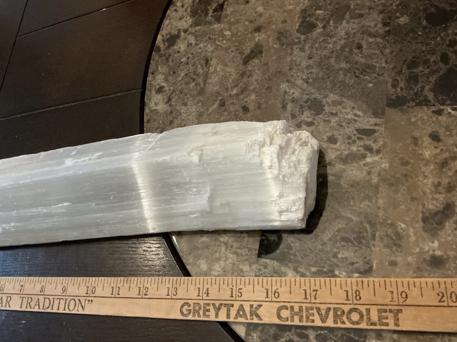 5 Lbs 6 Oz. Natural white selenite gypsum crystal raw stone specimen, 17” Long