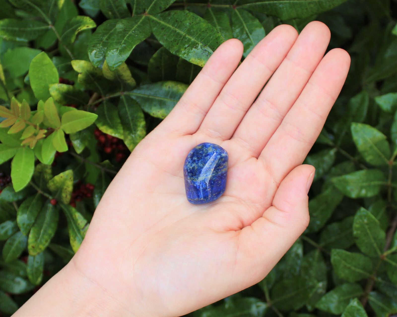 Lapis Lazuli Tumbled Stone: 1 Premium ‘A’ Grade Large Tumble Stone