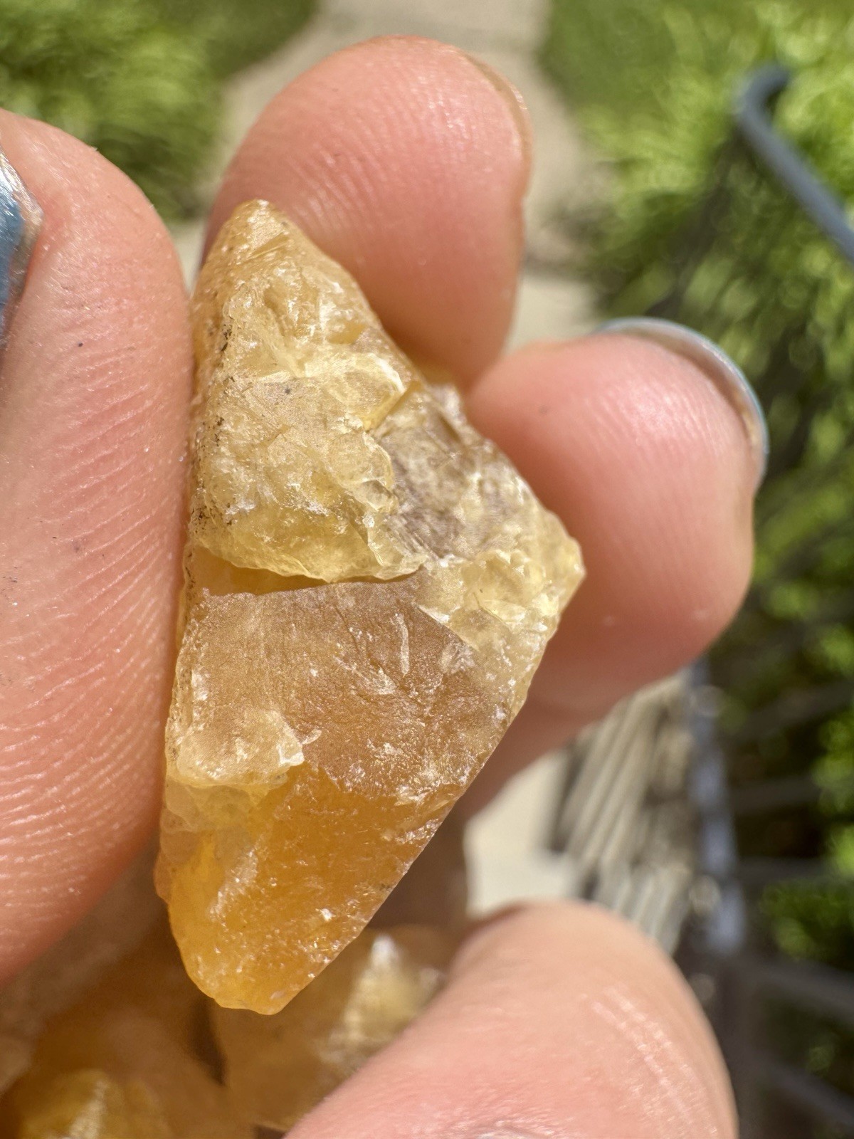 92 Grams Of Raw Natural Yellow Fluorite From France.