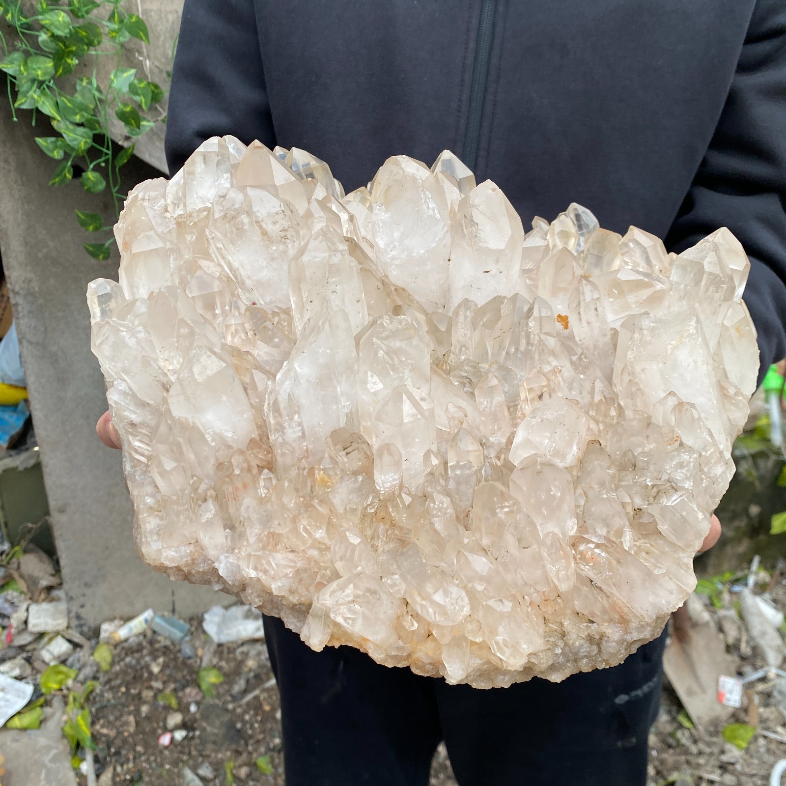 29.8LB Natural Clear White Crystal Quartz Cluster Rough Healing Specimen