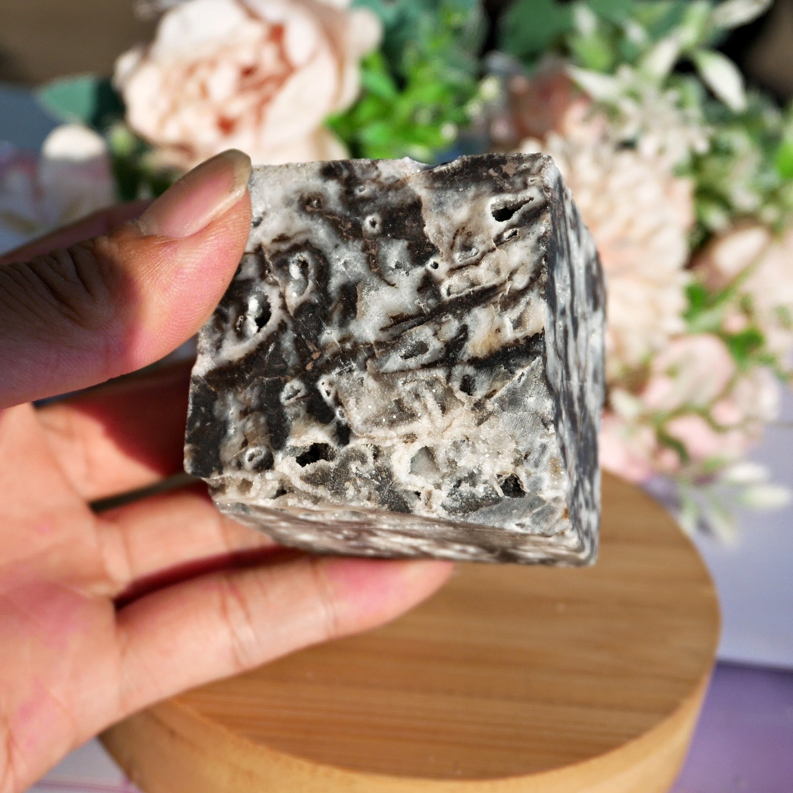 3PCS Sphalerite Geode Cube 2″Natural Crystal Mineral Specimen Set Collector Gift