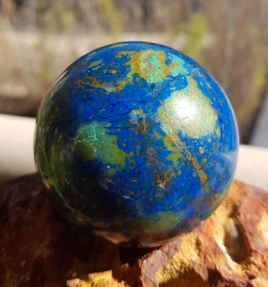 AZURITE MALACHITE AZUROMALACHITE SPHERE 57 MM 255 G