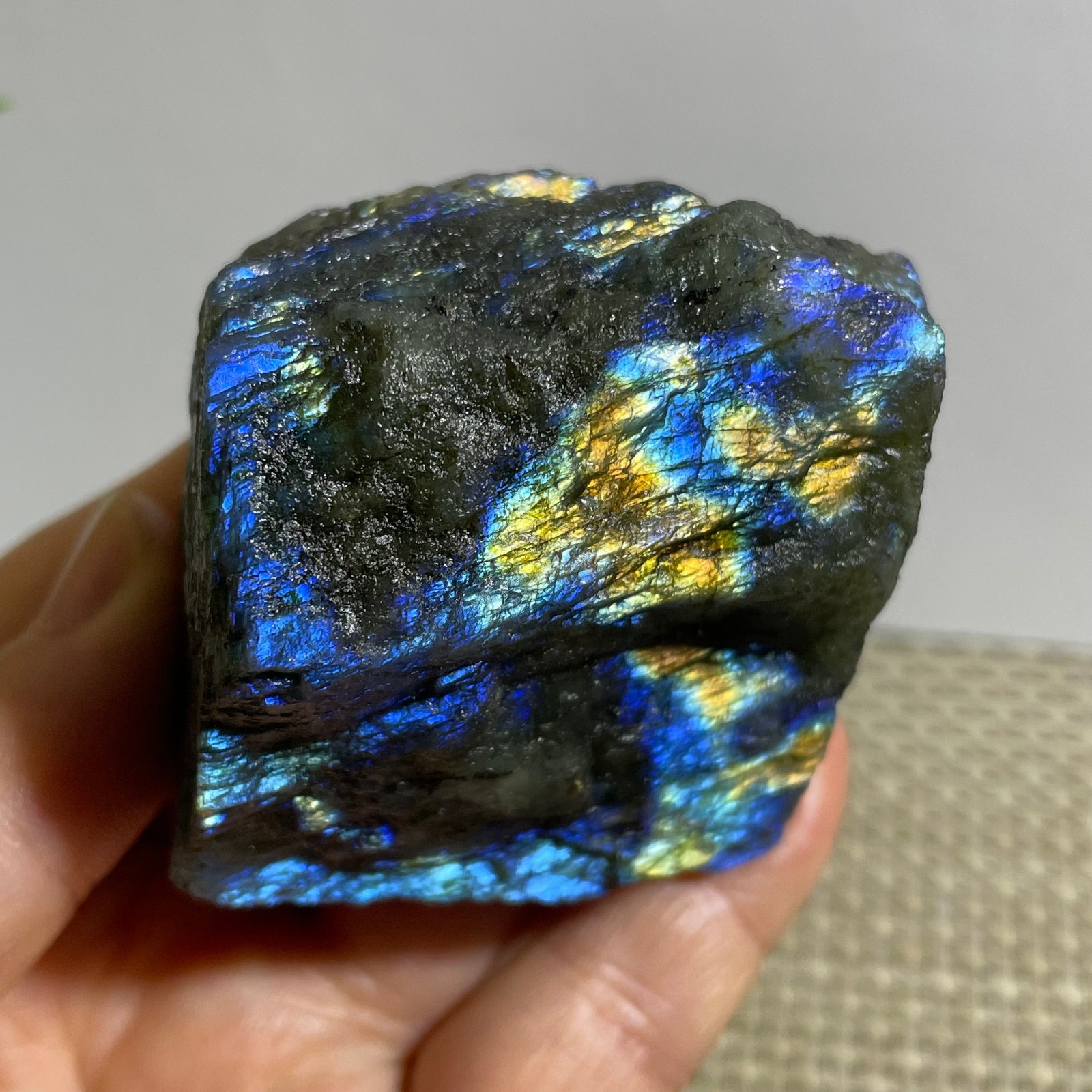 Rare Flashy Labradorite Slab Rough Gemstone Raw Labradorite Rough 153g