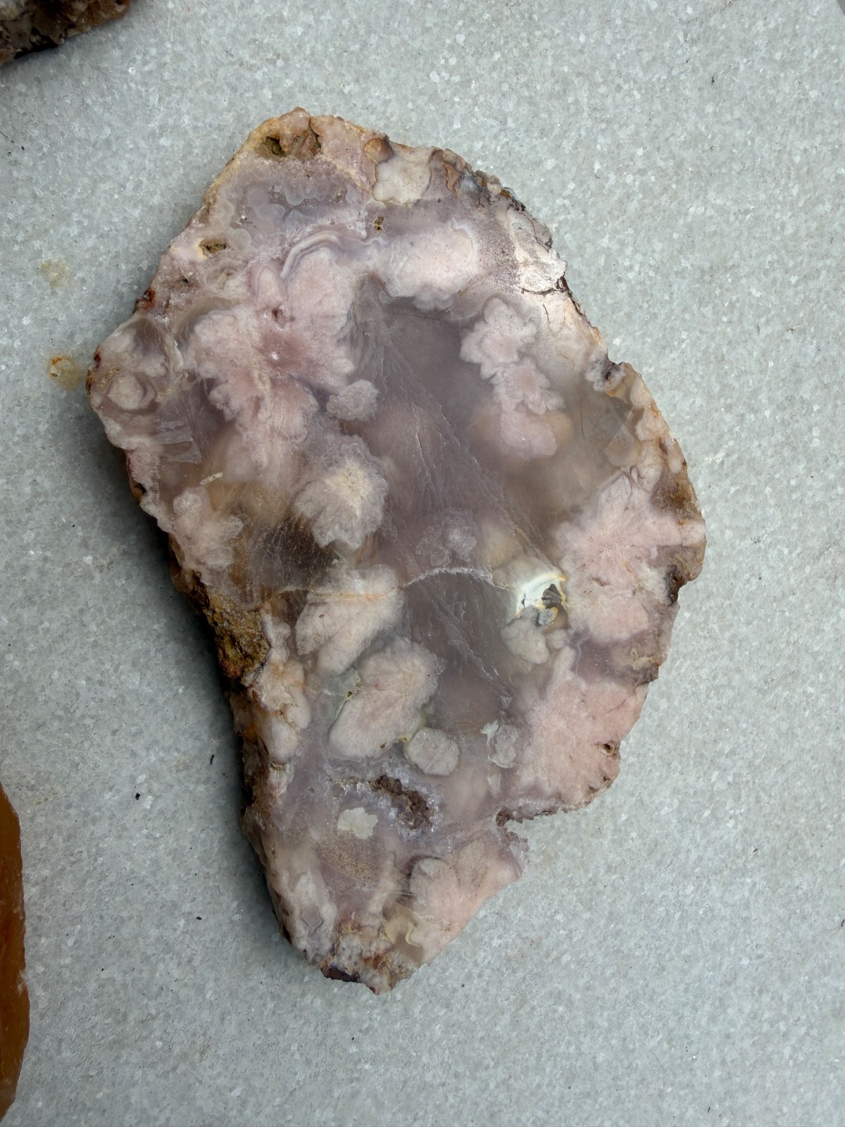 Wholesale Lot 2 Lbs Natural Pink Amethyst Flower Agate Slab Crystal